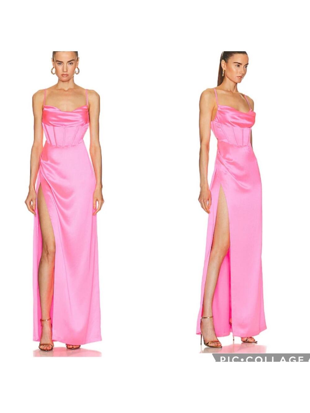 Retrofête ROSA CORSET DRESS hyper pink maxi